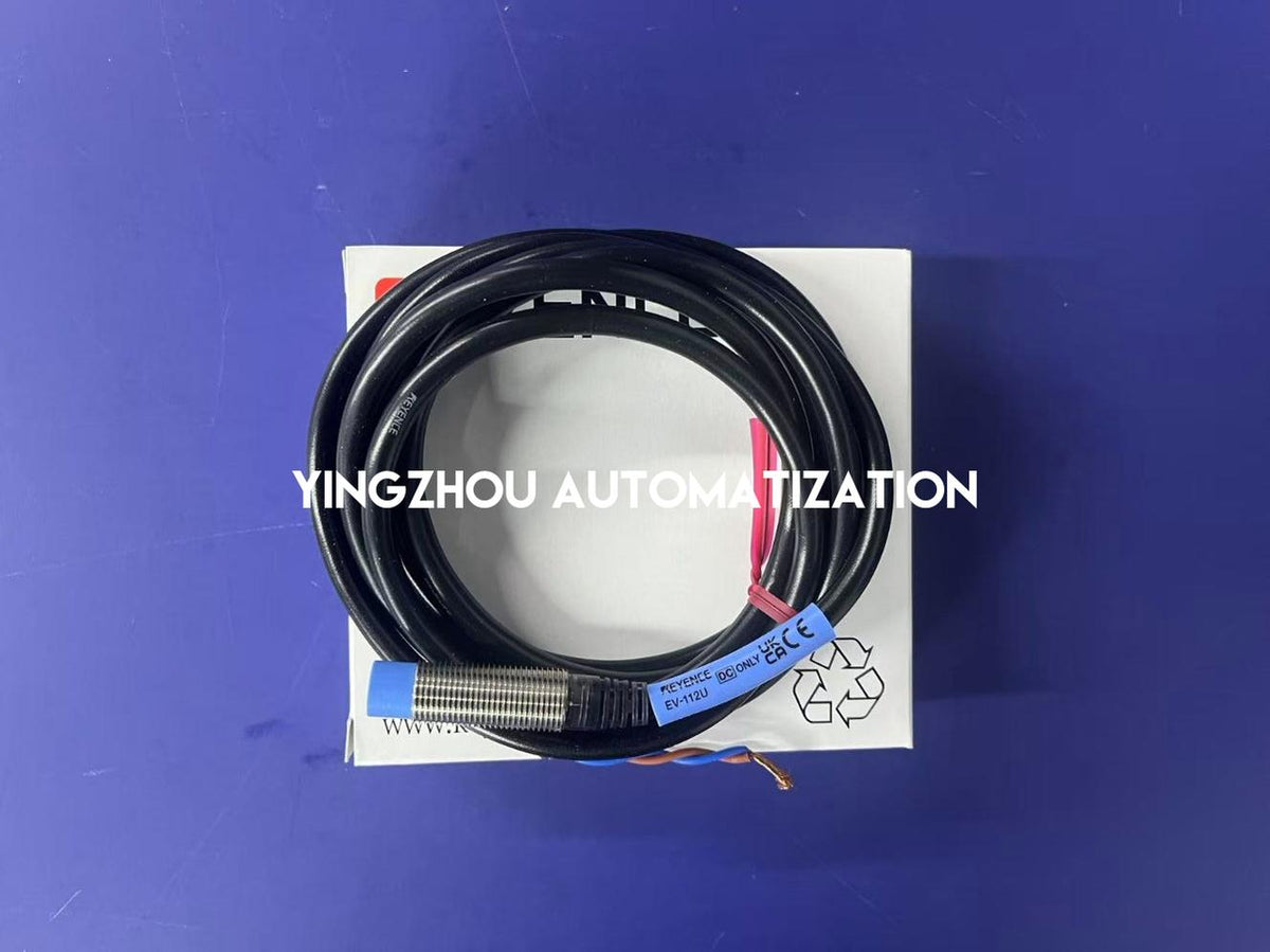 Keyence EV-112U Inductive Proximity Sensor - M12, Unshielded, 8mm Detection, 2m Cable-vezhoo