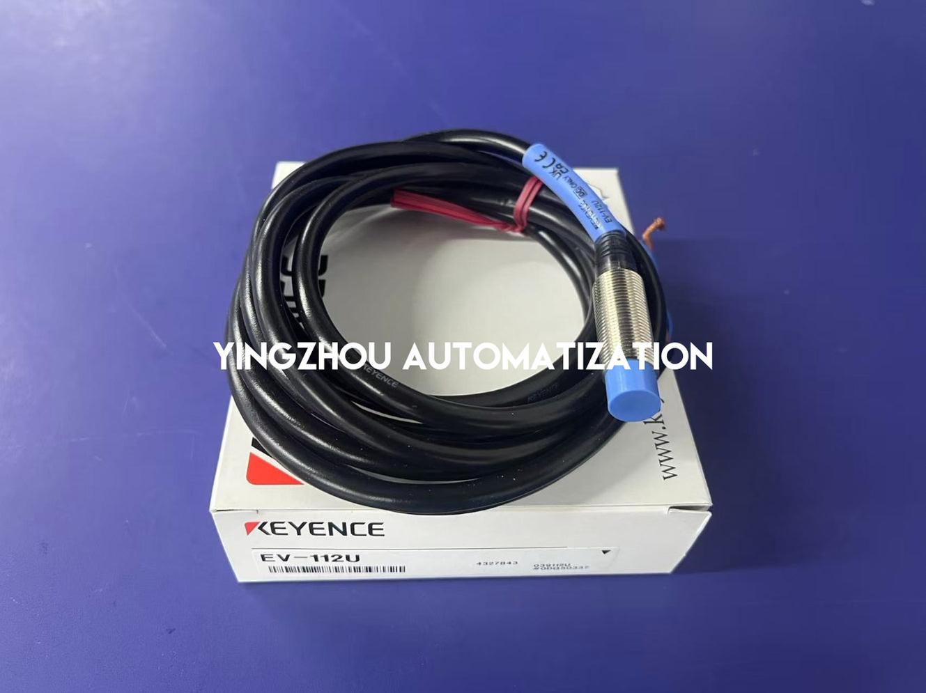 Keyence EV-112U Inductive Proximity Sensor - M12, Unshielded, 8mm Detection, 2m Cable-vezhoo