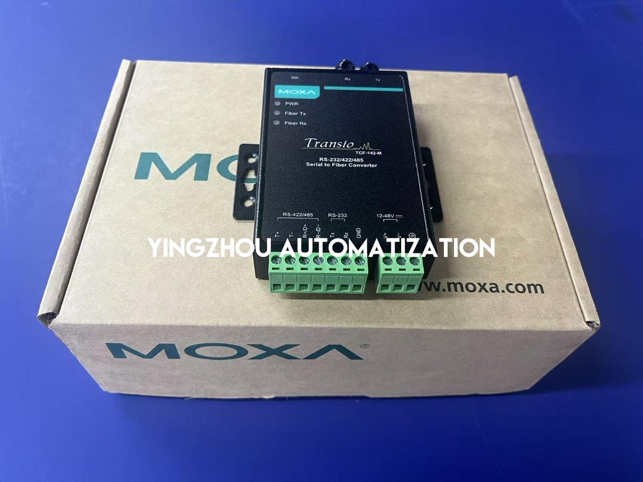 Moxa TCF-142-M-ST Industrial Serial-to-Fiber Converter - Multi-Mode, ST Connector-vezhoo