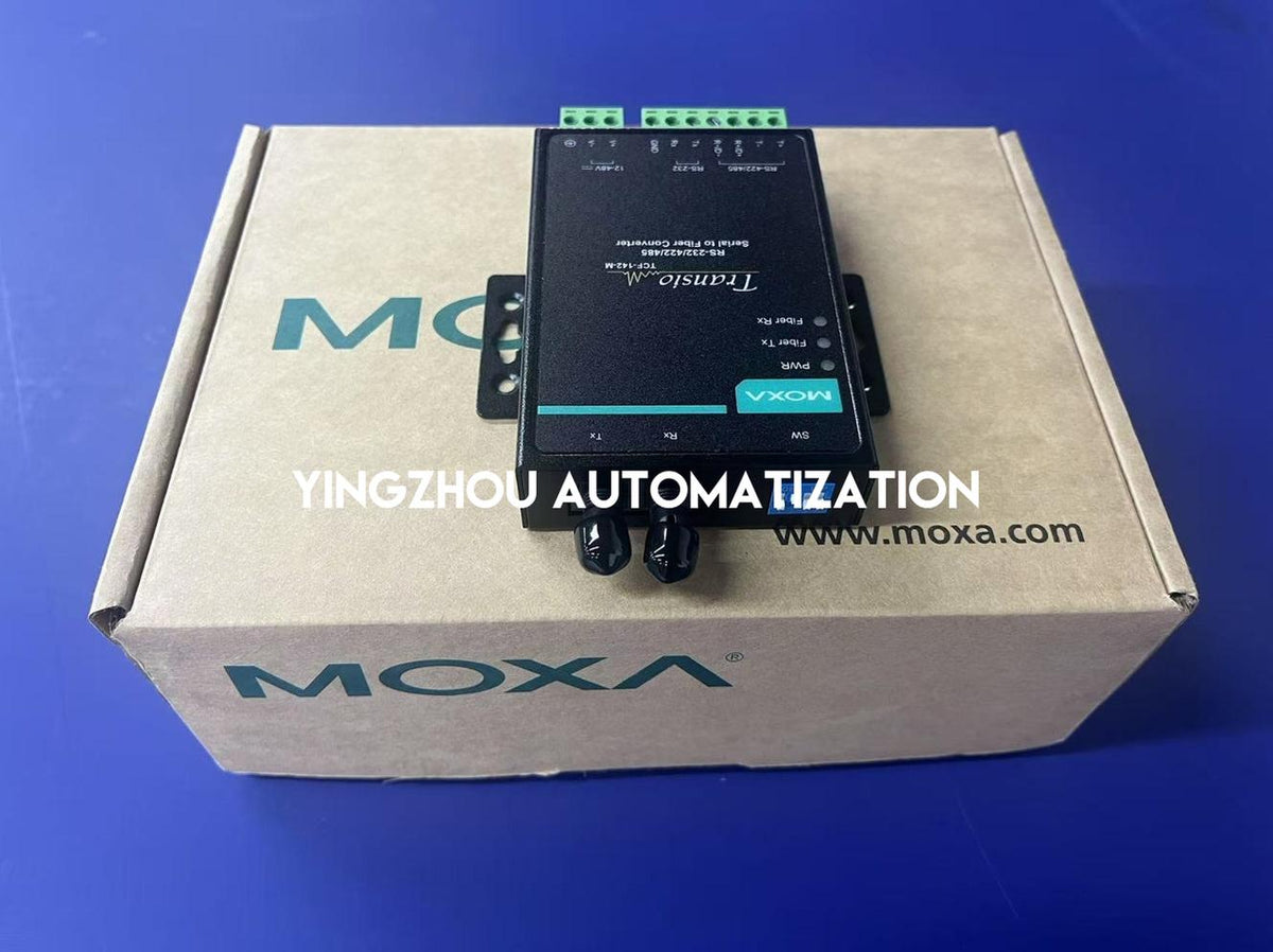 Moxa TCF-142-M-ST Industrial Serial-to-Fiber Converter - Multi-Mode, ST Connector-vezhoo