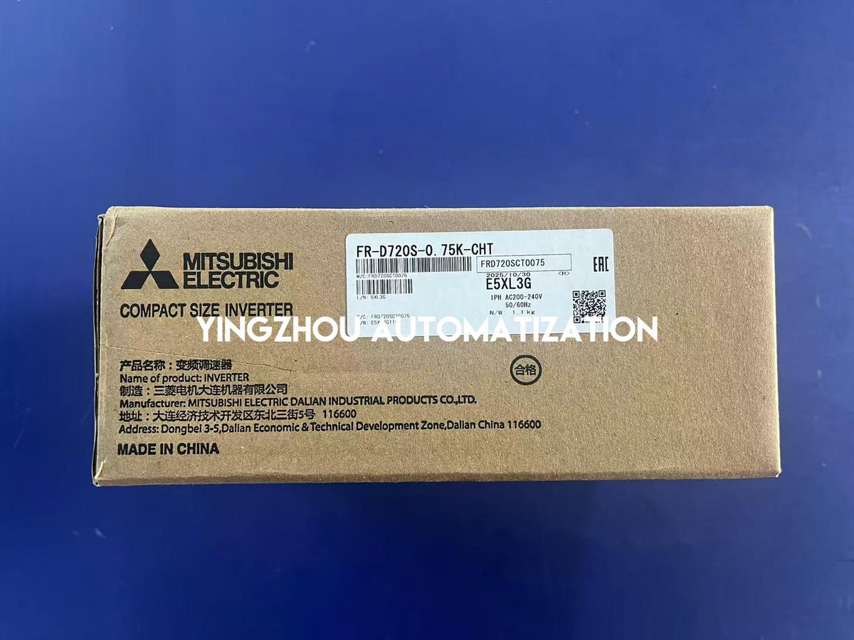Mitsubishi FR-D720S-0.75K-CHT VFD Inverter | Single Phase 220V | 0.75kW 1HP | High Torque Compact Drive | Brand New Original-vezhoo