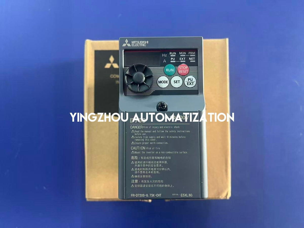 Mitsubishi FR-D720S-0.75K-CHT VFD Inverter | Single Phase 220V | 0.75kW 1HP | High Torque Compact Drive | Brand New Original-vezhoo