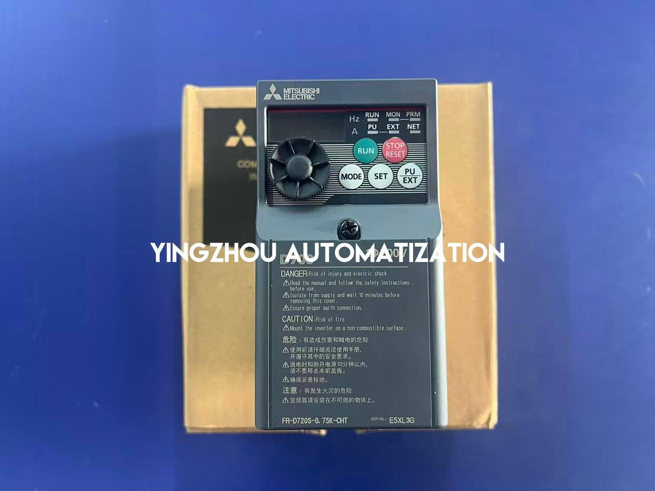 Mitsubishi FR-D720S-0.75K-CHT VFD Inverter | Single Phase 220V | 0.75kW 1HP | High Torque Compact Drive | Brand New Original-vezhoo