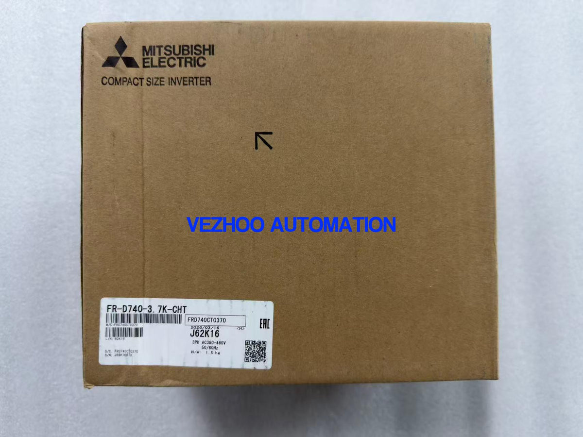 Mitsubishi FR-D740-3.7K-CHT Inverter VFD 3.7kW 3-Phase 400V-Vezhoo Automation