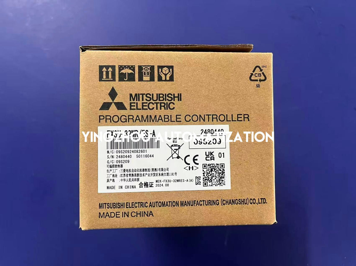 Mitsubishi FX3U-32MR/ES-A PLC Base Unit | 32 I/O (16 DI, 16 DO Relay) | 100-240VAC Power | Brand New Original Genuine-vezhoo