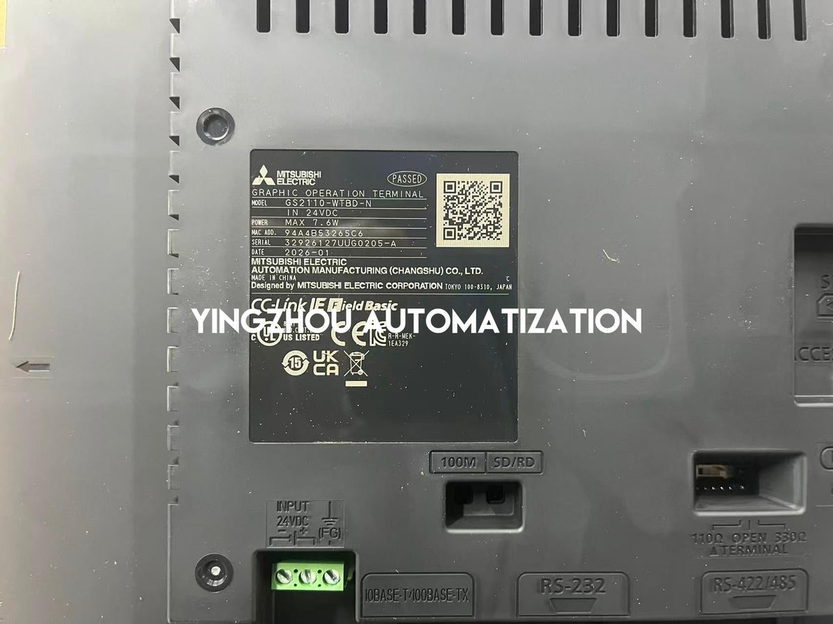 Mitsubishi GOT2000 Series HMI | 10.1" WVGA TFT Color | Ethernet & Serial | GS2110-WTBD-N | Brand New Original Genuine-vezhoo
