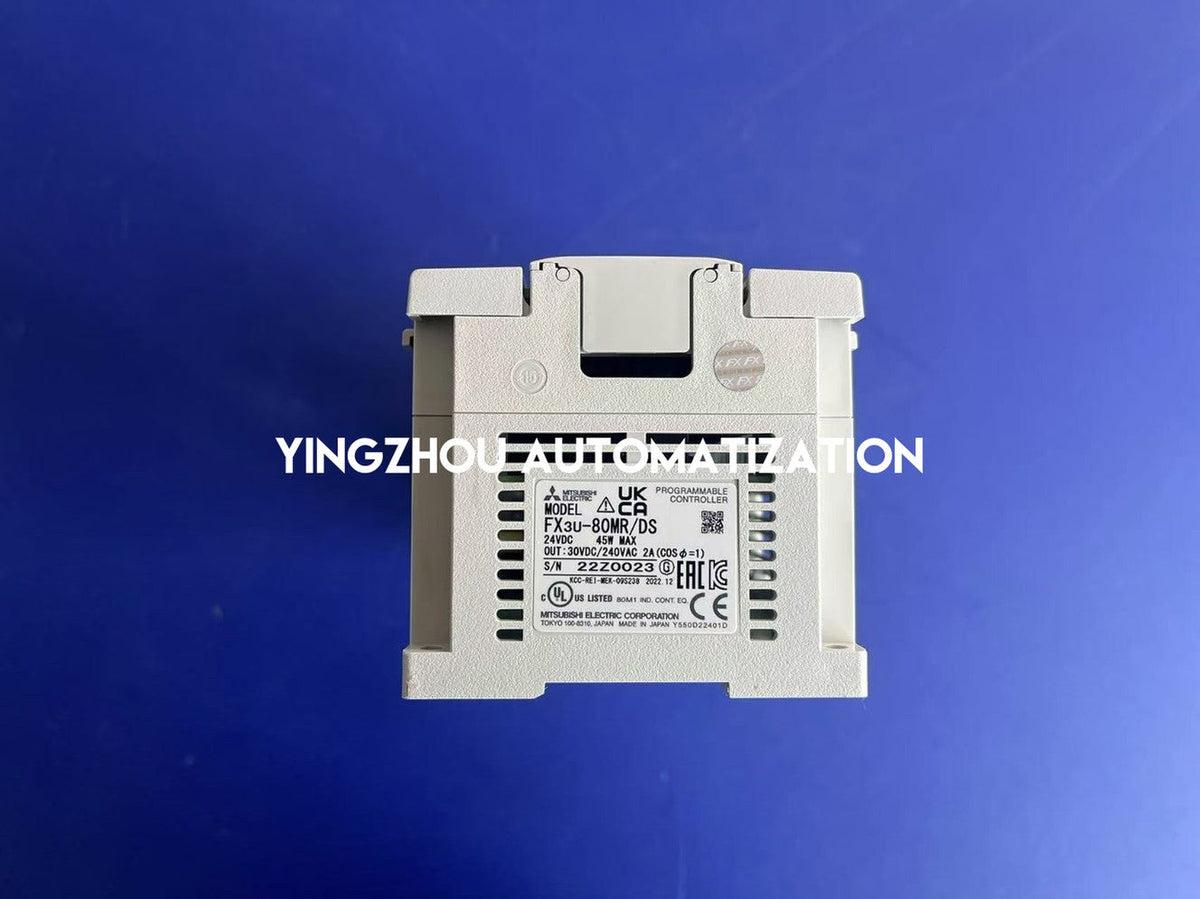 Mitsubishi FX3U-80MR/DS PLC Base Unit | 80 I/O (40 DI, 40 DO Relay) | 24V DC Power Supply | MELSEC-F Series | Brand New Original-vezhoo