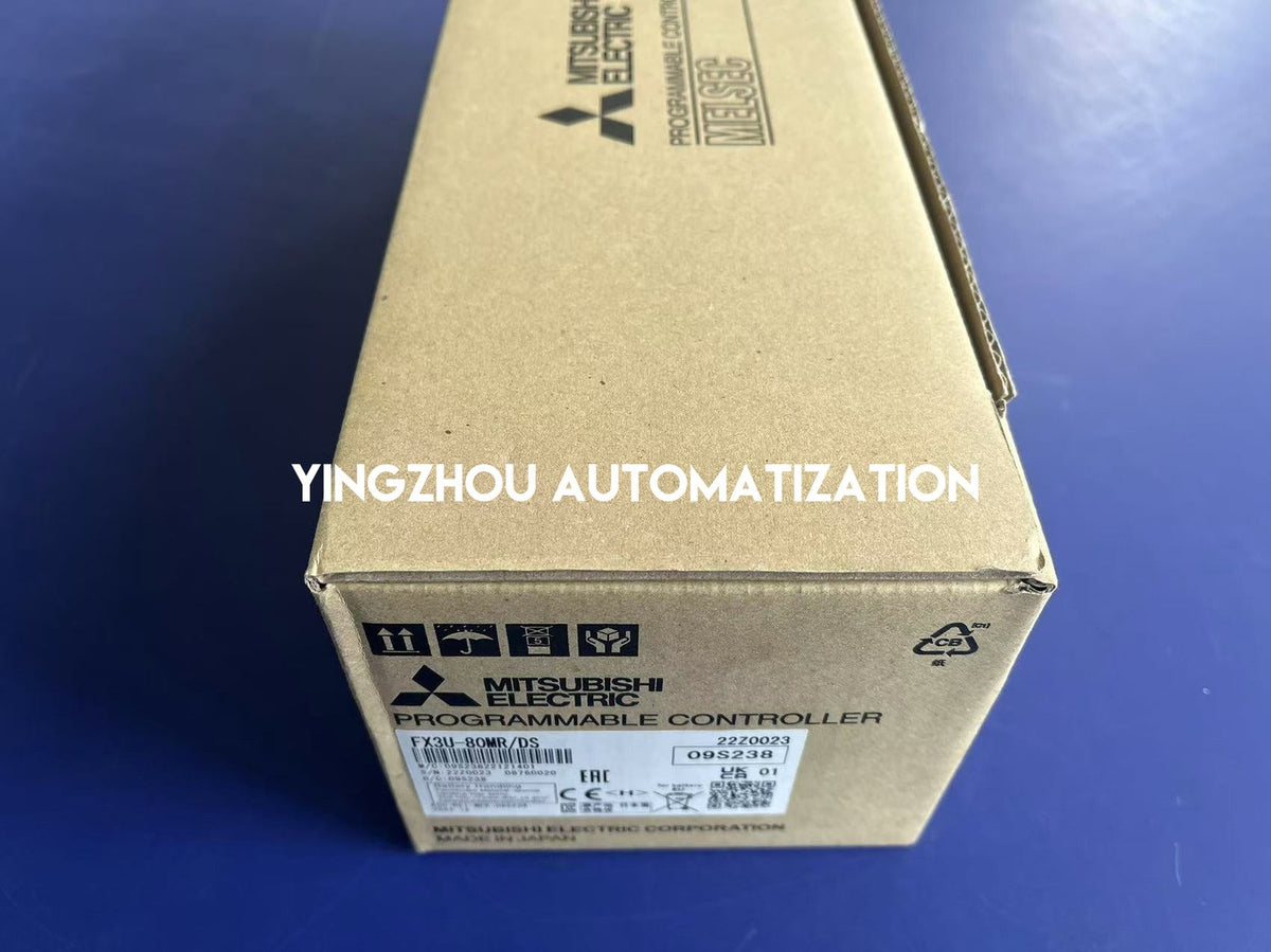 Mitsubishi FX3U-80MR/DS PLC Base Unit | 80 I/O (40 DI, 40 DO Relay) | 24V DC Power Supply | MELSEC-F Series | Brand New Original-vezhoo