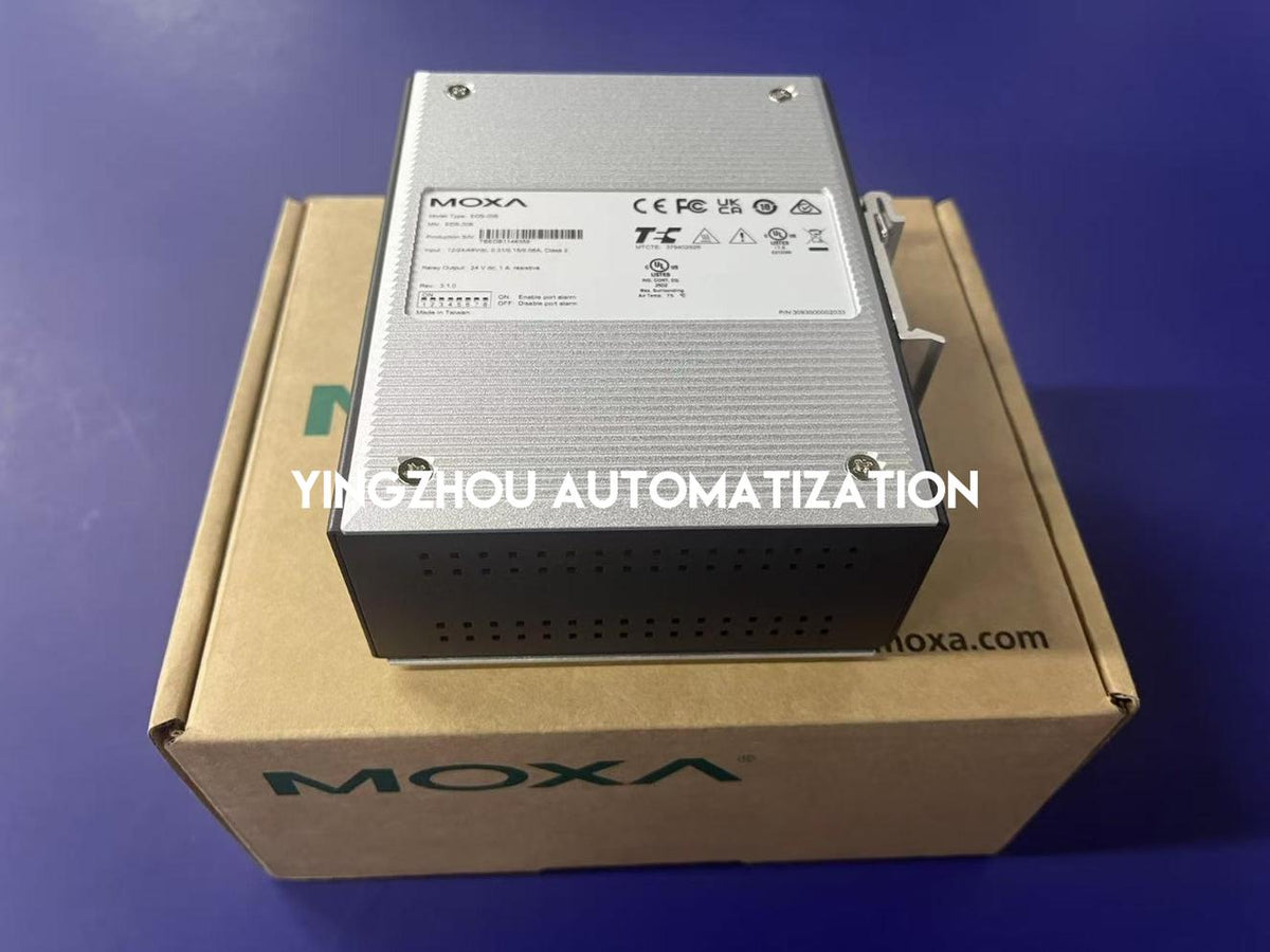 Moxa EDS-308 Industrial Unmanaged Ethernet Switch - 8 Ports, 10/100BaseT(X)-vezhoo