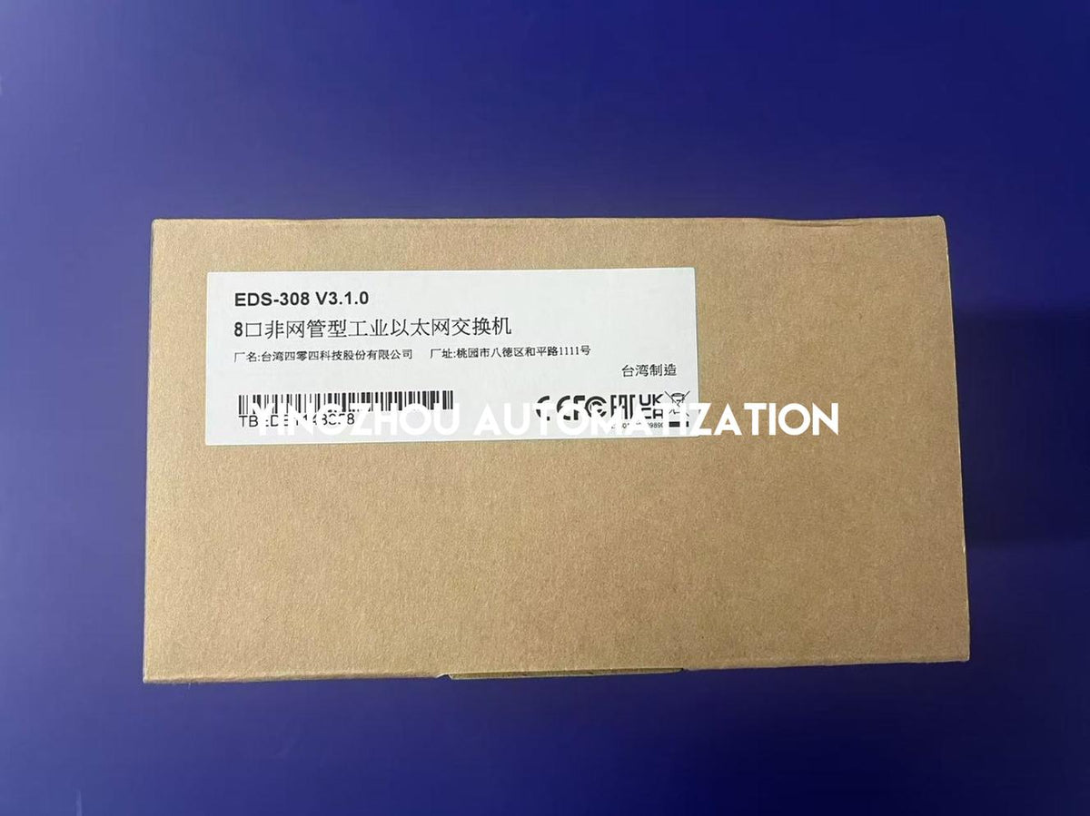 Moxa EDS-308 Industrial Unmanaged Ethernet Switch - 8 Ports, 10/100BaseT(X)-vezhoo