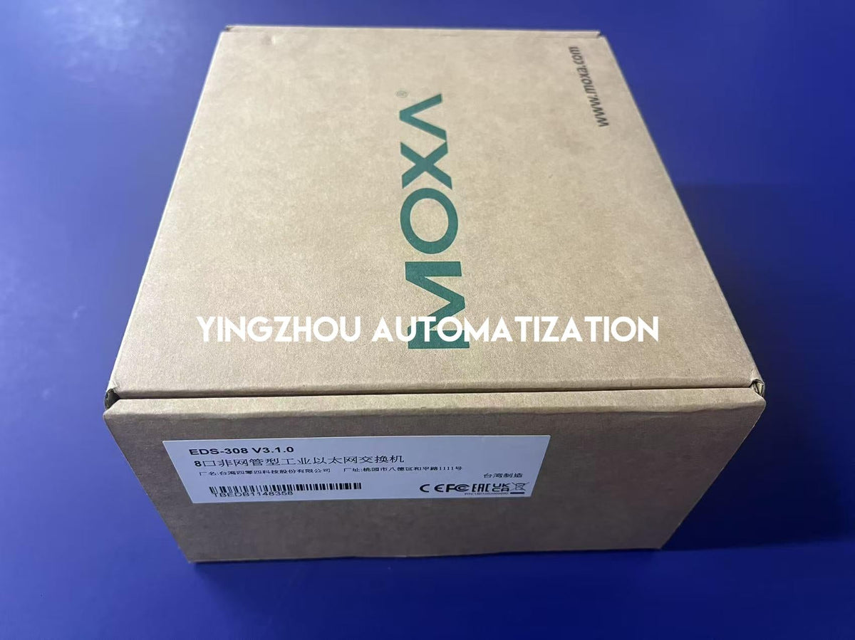 Moxa EDS-308 Industrial Unmanaged Ethernet Switch - 8 Ports, 10/100BaseT(X)-vezhoo