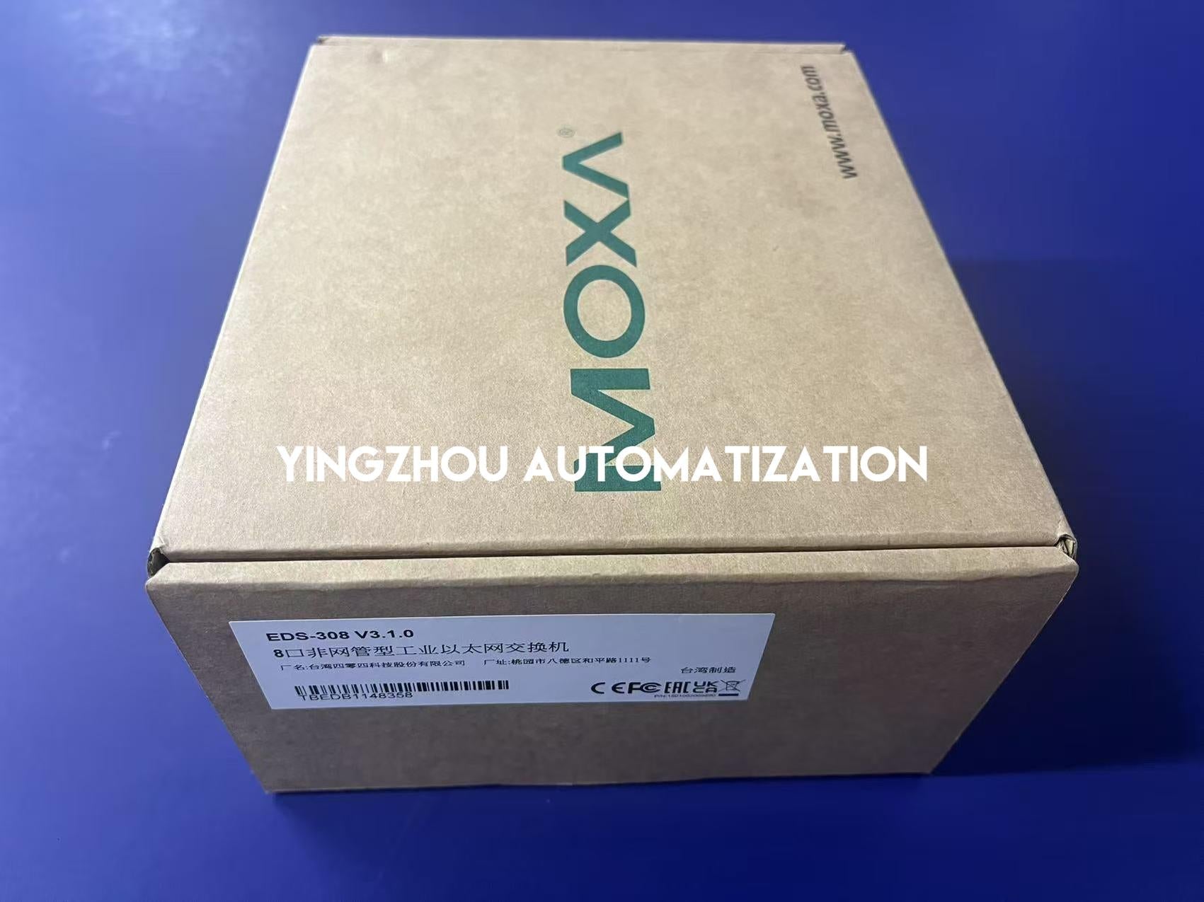 Moxa EDS-308 Industrial Unmanaged Ethernet Switch - 8 Ports, 10/100BaseT(X)-vezhoo