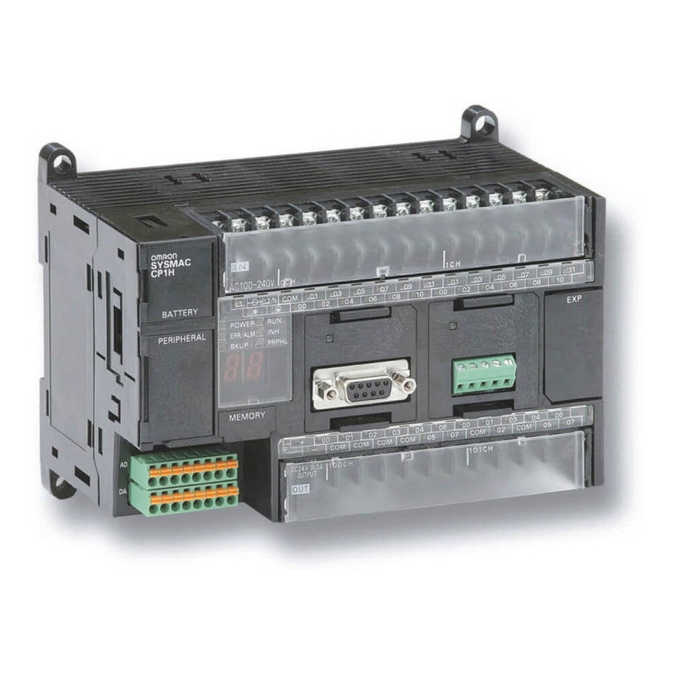 Omron CP1H-X40DT1-D High-Speed PLC | 40 I/O, 24V DC, PNP Transistor Output, 4-Axis Positioning-vezhoo