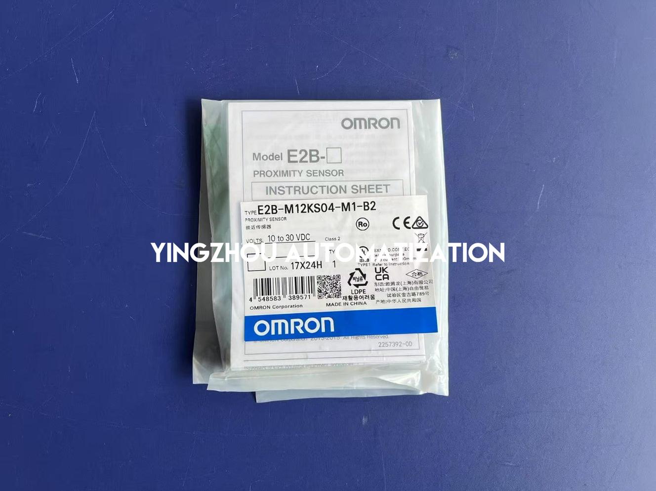 Omron E2B-M12KS04-M1-B2 Proximity Sensor | M12 Brass, 4mm Shielded, PNP NC, M12 Connector-vezhoo