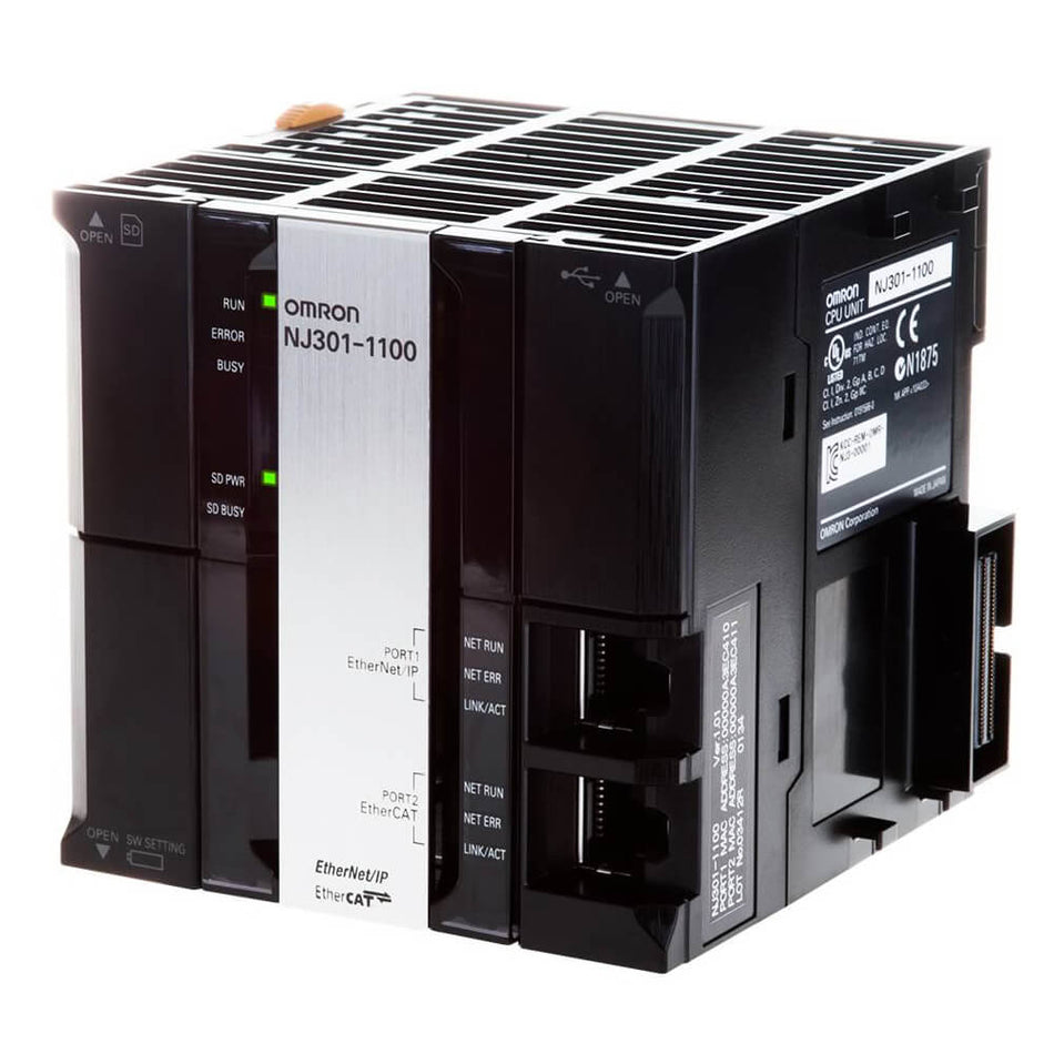 Omron NJ301-1100 Sysmac CPU Unit | 4-Axis Motion Control, EtherCAT & EtherNet/IP-vezhoo