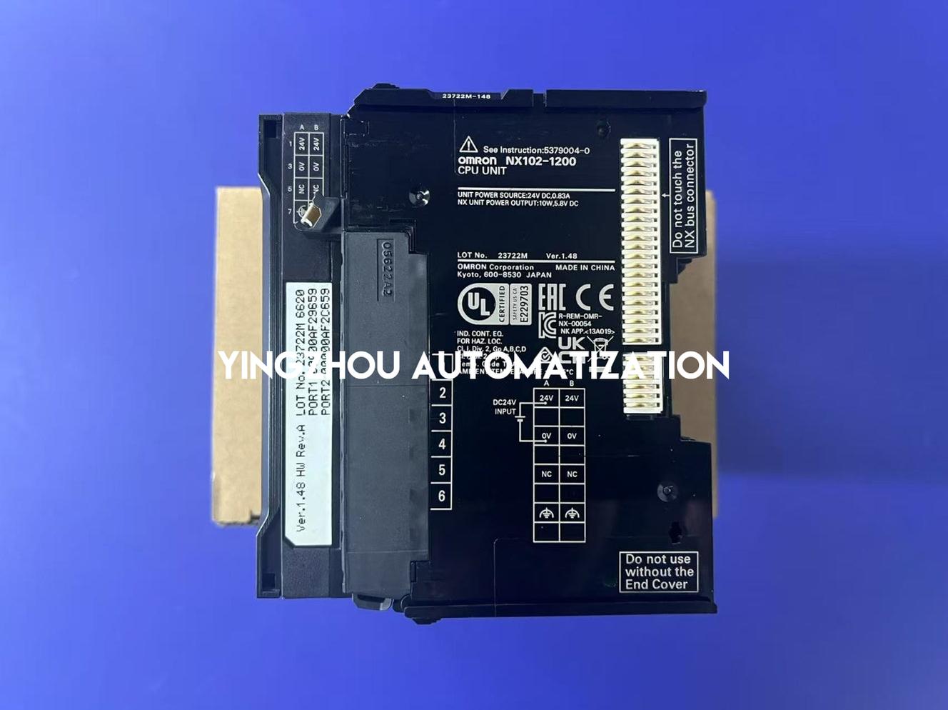 Omron NX102-1200 Sysmac CPU Unit | Compact Controller, 128 Axes, EtherNet/IP & EtherCAT Integrated-vezhoo