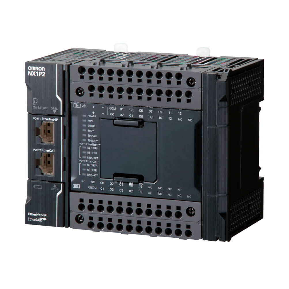 Omron NX1P2-9024DT Sysmac PLC | 24 I/O, 24V DC, Transistor (NPN), Built-in EtherNet/IP & EtherCAT-vezhoo