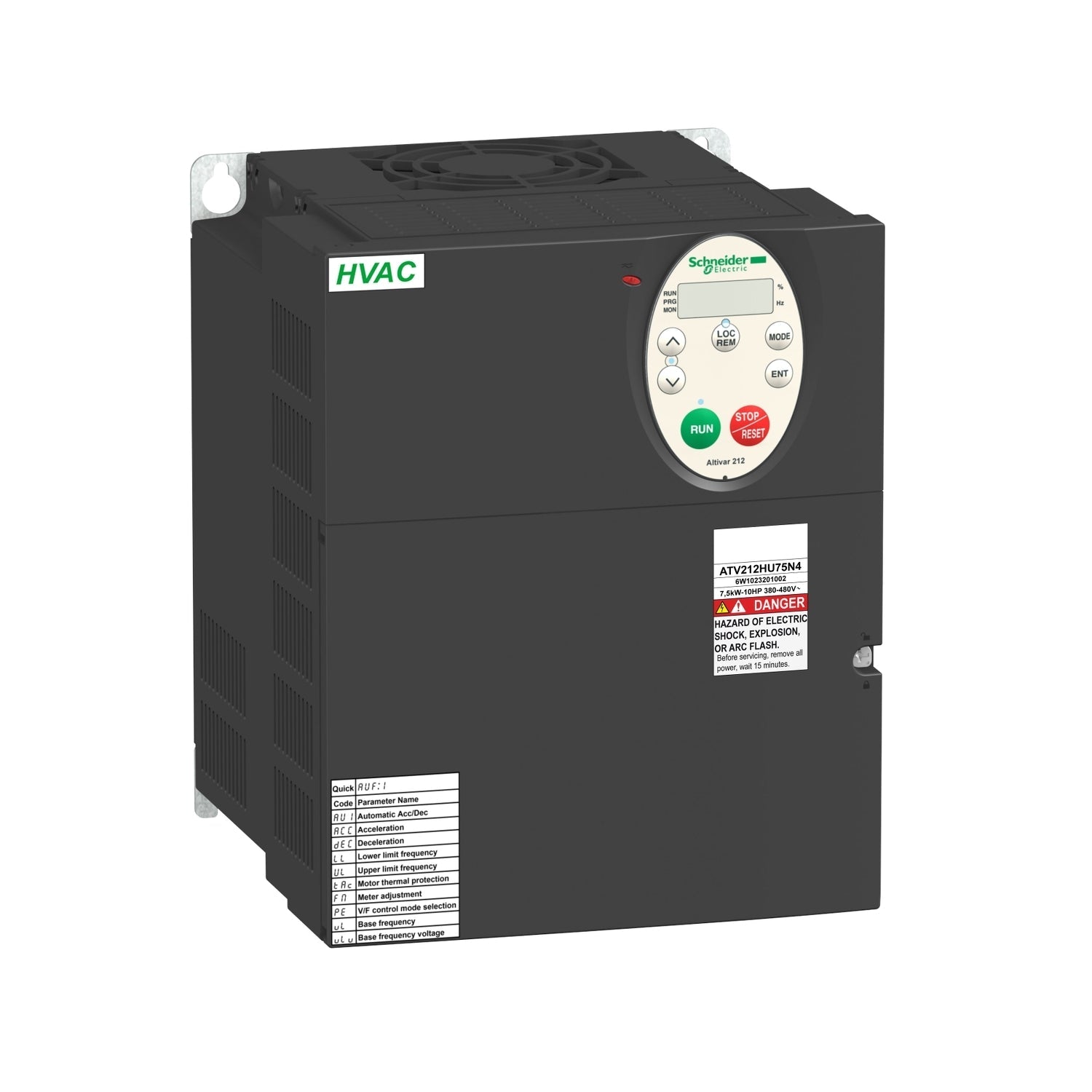 Schneider ATV212HU75N4 Altivar 212 VFD | 7.5kW / 10HP | 380-480V | 3-Phase HVAC Drive-vezhoo
