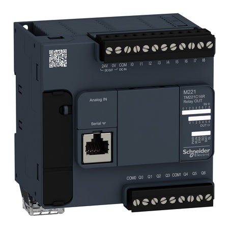 Schneider TM221C16R Modicon M221 Logic Controller | 16 I/O | 100-240V AC | Relay Outputs-vezhoo