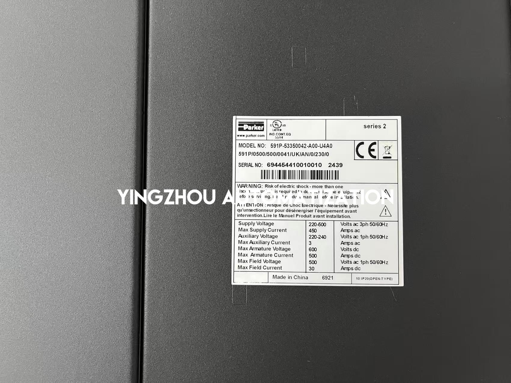 Parker DC590+ Series(AP) DC Motor Speed Controller 591P-53350042-A00-U4A0 3*220-500VAC 500A 3PH-vezhoo