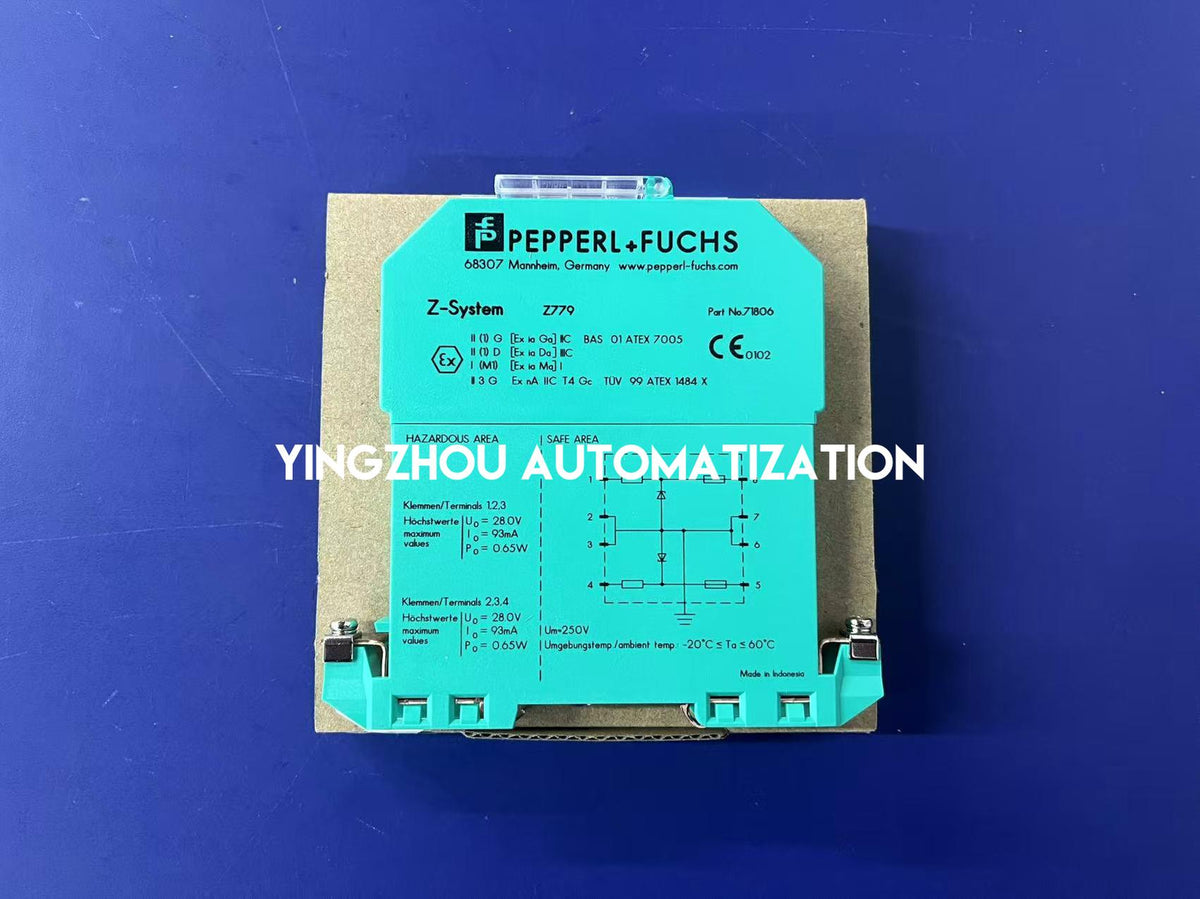 Pepperl+Fuchs Z779 Zener Barrier - 2-Channel, DC Positive Polarity, DIN Rail Mount-vezhoo