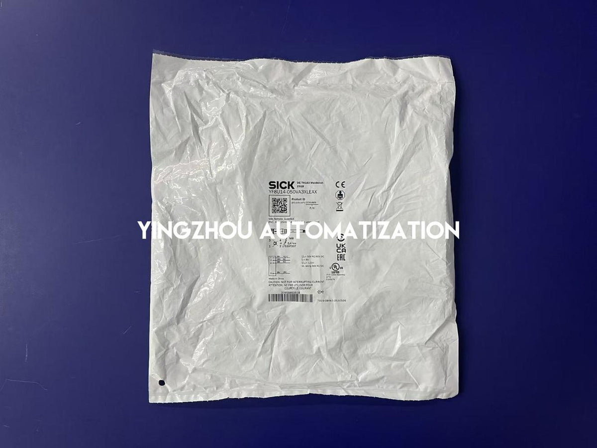 SICK YF8U14-050VA3XLEAX Sensor/Actuator Cable - M8 Female to Open End, 5m PVC-vezhoo