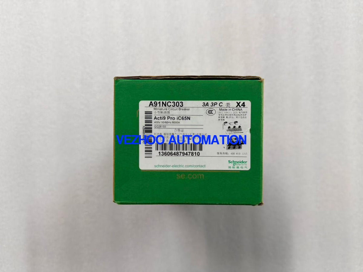 Schneider A91NC303 Acti9 iC60N 3P 3A C Curve Miniature Circuit Breaker-vezhoo