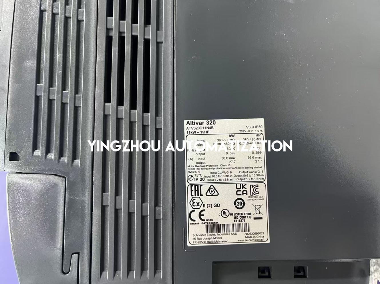 Schneider Electric ATV320D11N4B Altivar Machine VFD | 11kW, 15HP, 380-500V 3-Phase, Book Format-vezhoo