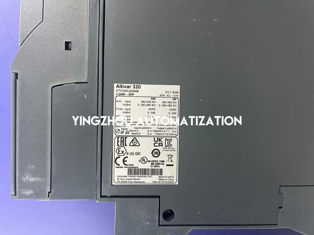 Schneider Electric ATV320U22N4B Altivar Machine VFD | 2.2kW, 3HP, 380-500V 3-Phase, Book Format-vezhoo