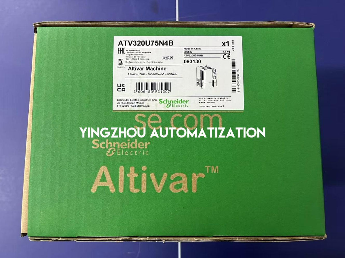 Schneider Electric ATV320U75N4B Altivar Machine VFD | 7.5kW, 10HP, 380-500V 3-Phase, Book Format-vezhoo