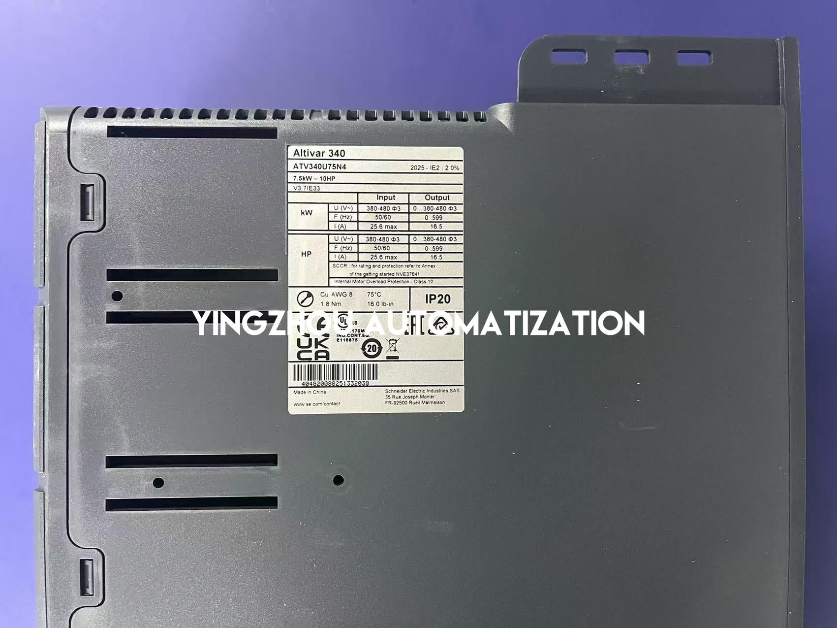 Schneider Electric ATV340U75N4 Altivar Machine VFD | 7.5kW, 10HP, 380-480V 3-Phase, High Performance-vezhoo