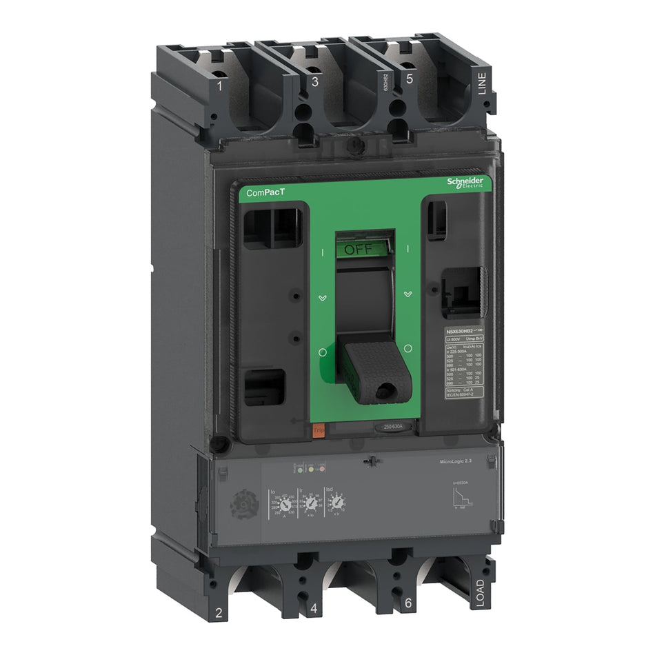 Schneider Electric ComPacT NSX400N MCCB | 3P, 400A, 50kA, MicroLogic 2.3 Electronic Trip Unit-vezhoo