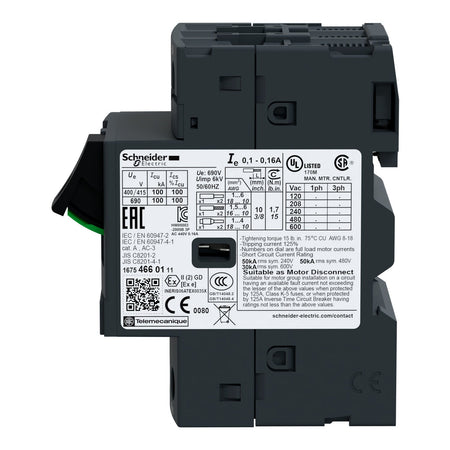 Schneider Electric GV2ME08 TeSys GV2 MPCB | 2.5-4A Thermal-Magnetic Motor Circuit Breaker-vezhoo