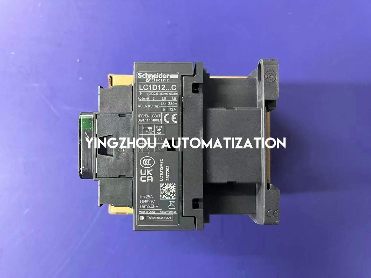 Schneider Electric LC1D12M7C TeSys Deca Contactor | 3P, 12A, 220V AC Coil, 5.5kW, 1NO+1NC-vezhoo