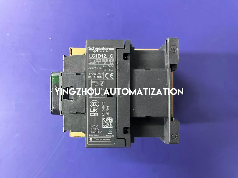 Schneider Electric LC1D12M7C TeSys Deca Contactor | 3P, 12A, 220V AC Coil, 5.5kW, 1NO+1NC-vezhoo