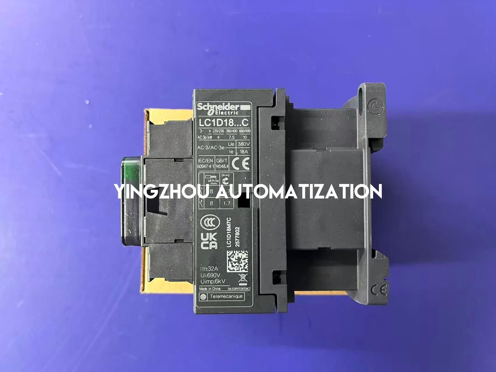 Schneider Electric LC1D18M7C TeSys Deca Contactor | 3P, 18A, 220V AC Coil, 7.5kW, 1NO+1NC-vezhoo
