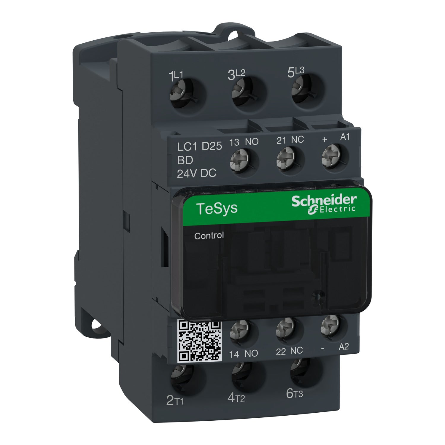 Schneider Electric LC1D25BD TeSys Deca Contactor | 3P, 25A, 24V DC Coil, 11kW, 1NO+1NC-vezhoo