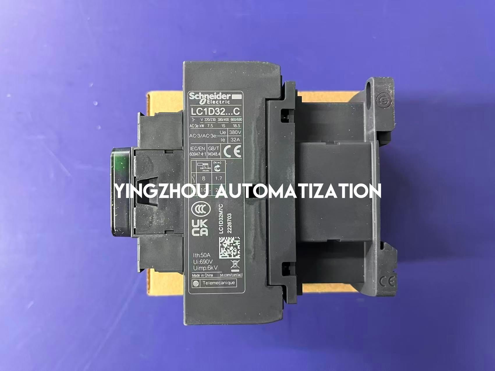 Schneider Electric LC1D32M7C TeSys Deca Contactor | 3P, 32A, 220V AC Coil, 15kW, 1NO+1NC-vezhoo