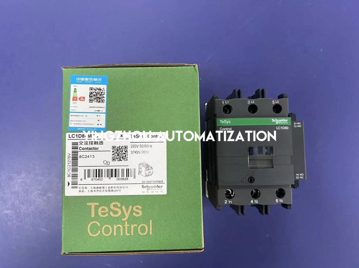 Schneider Electric LC1D80M7 TeSys Deca Contactor | 3P, AC-3 80A, 220V AC Coil, 37kW-vezhoo