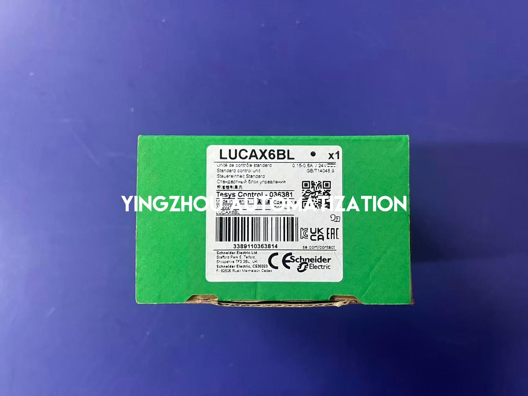 Schneider Electric LUCAX6BL TeSys U Control Unit | 0.15-0.6A, Class 10, 24V DC Low Consumption-vezhoo