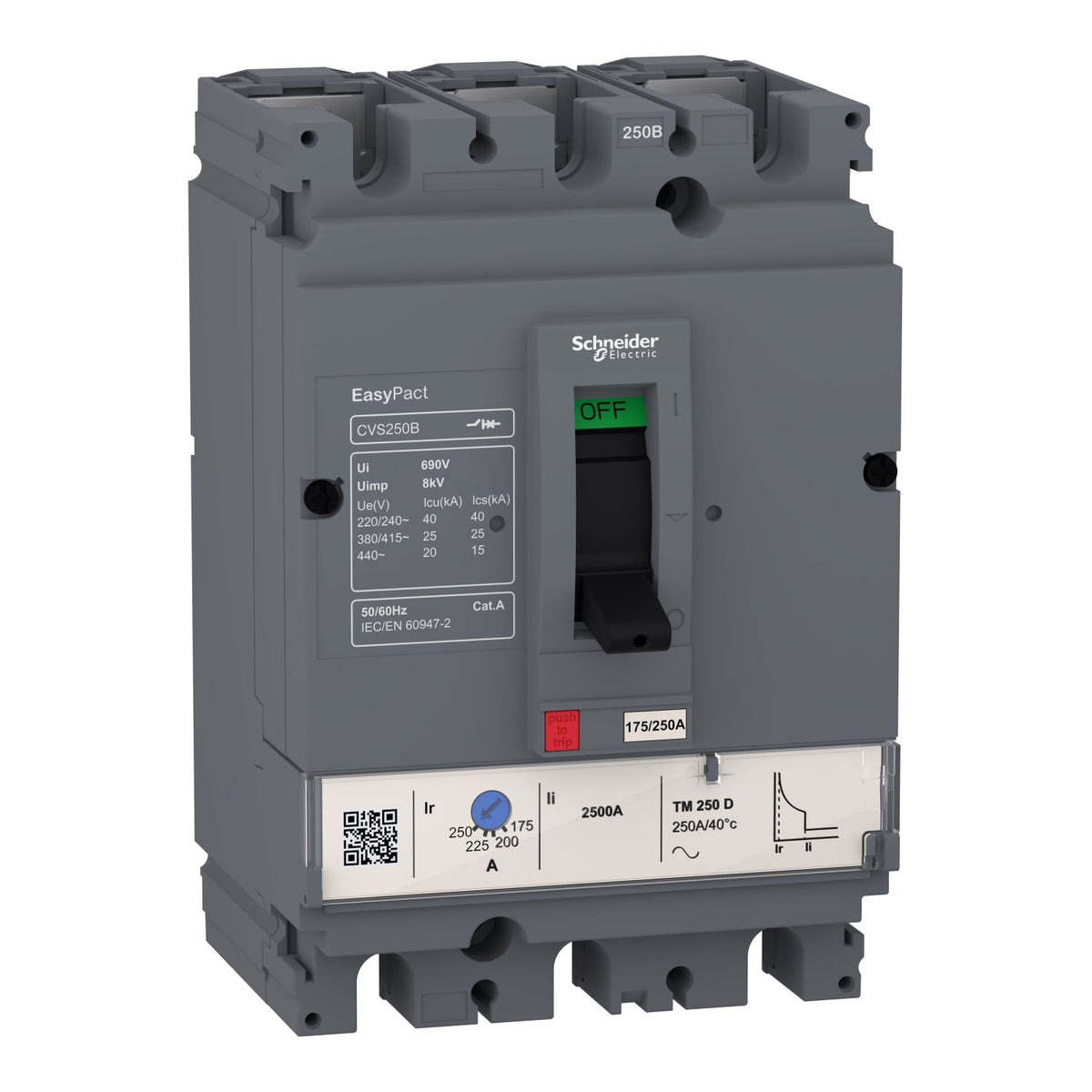 Schneider Electric LV516303 EasyPact CVS160F MCCB | 3P3D, 160A, 36kA, TMD Trip Unit-vezhoo