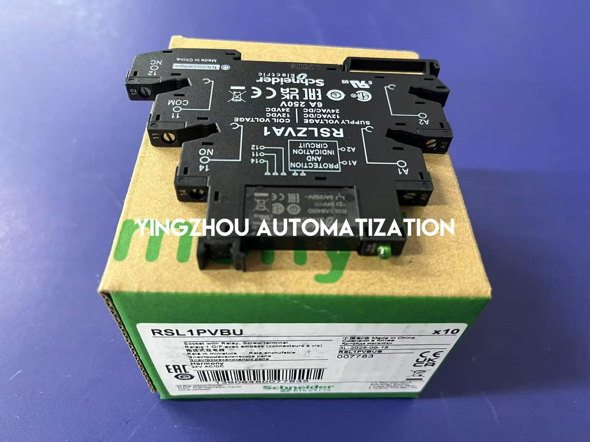 Schneider Electric RSL1PVBU Harmony Slim Interface Relay | 1 C/O, 6A, 230V AC/DC, 6mm Width-vezhoo