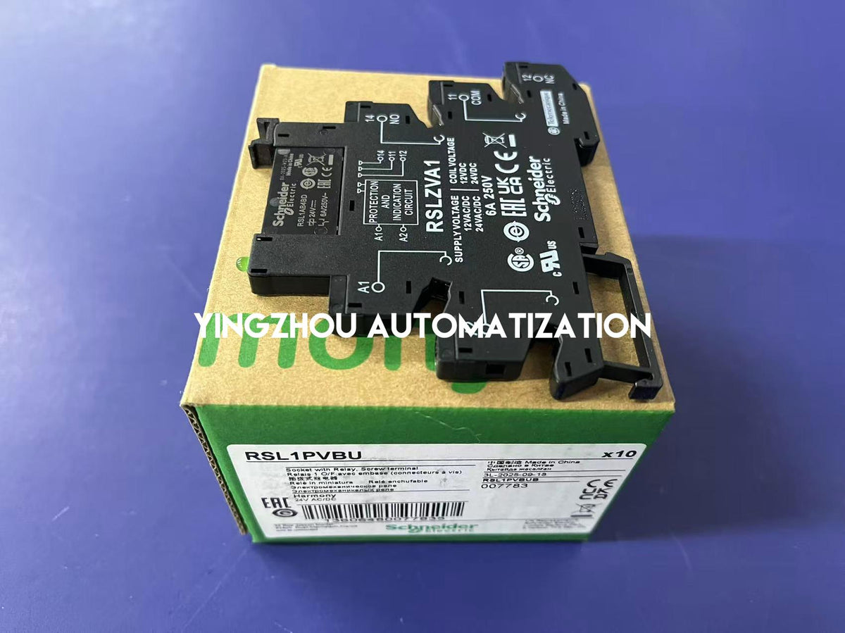 Schneider Electric RSL1PVBU Harmony Slim Interface Relay | 1 C/O, 6A, 230V AC/DC, 6mm Width-vezhoo