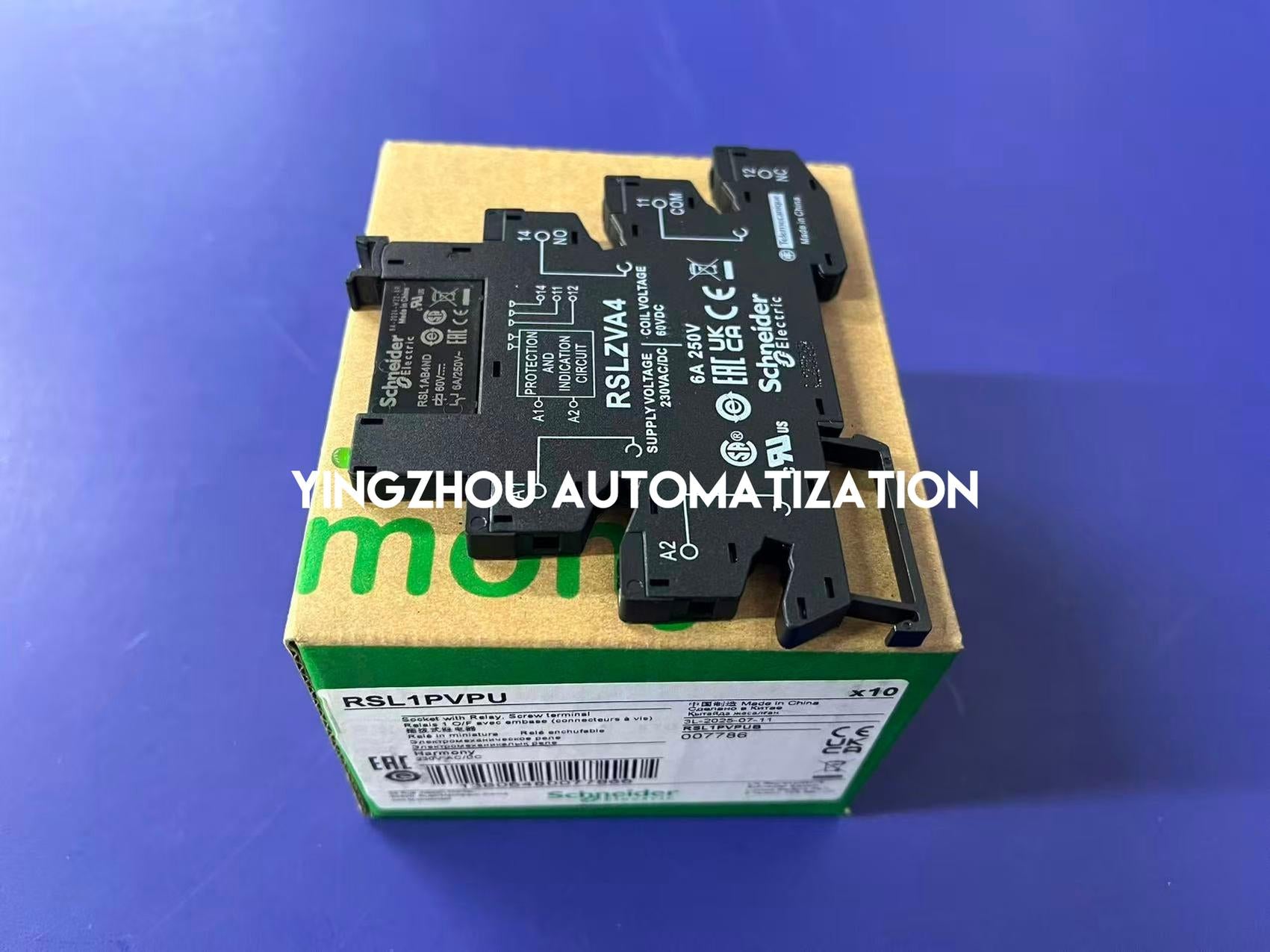 Schneider Electric RSL1PVPU Harmony Slim Interface Relay | 1 C/O, 6A, 230V AC/DC, 6mm Width-vezhoo