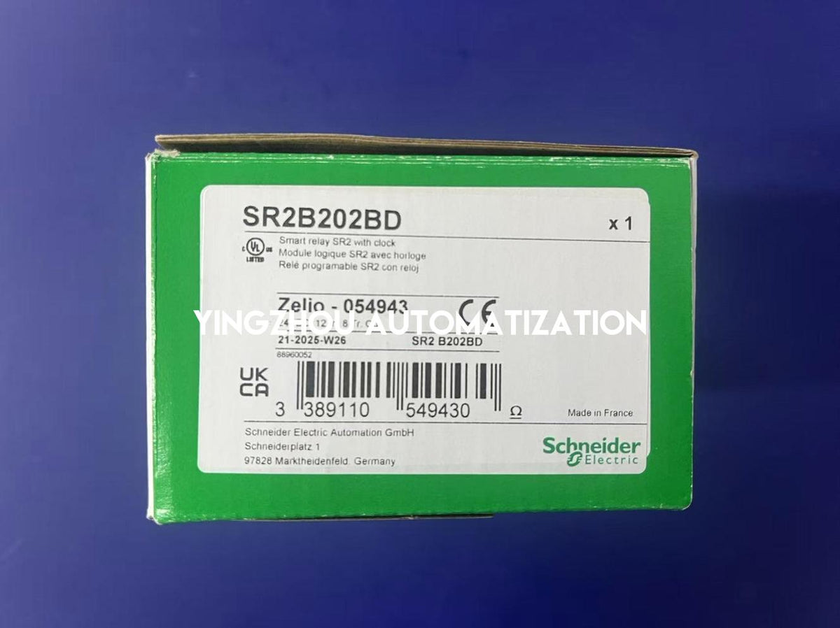 Schneider Electric SR2B202BD Zelio Logic Smart Relay | 20 I/O, 24V DC, with Clock & Display-vezhoo