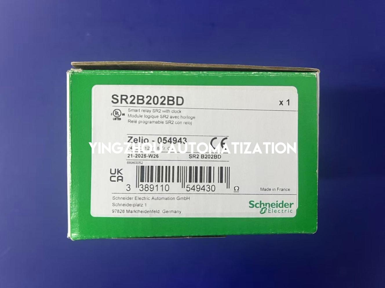 Schneider Electric SR2B202BD Zelio Logic Smart Relay | 20 I/O, 24V DC, with Clock & Display-vezhoo