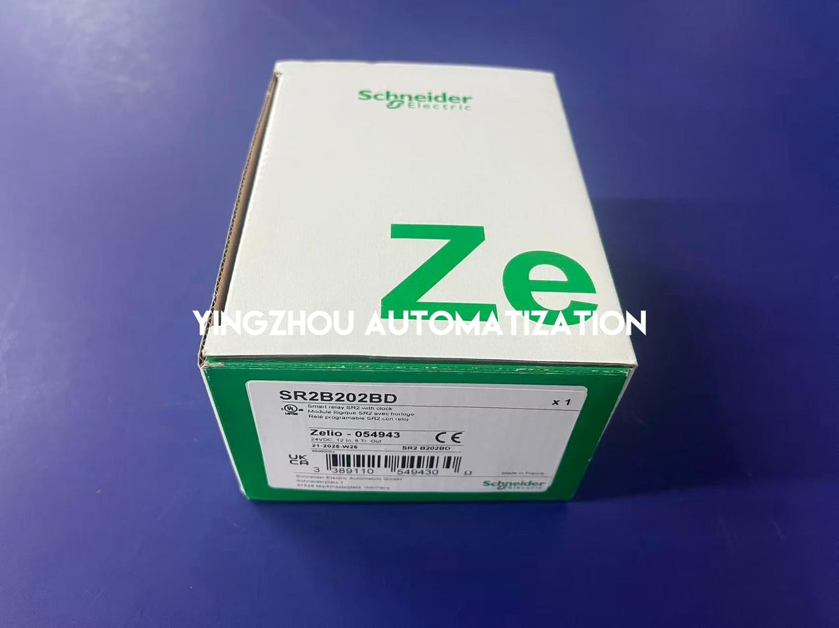 Schneider Electric SR2B202BD Zelio Logic Smart Relay | 20 I/O, 24V DC, with Clock & Display-vezhoo