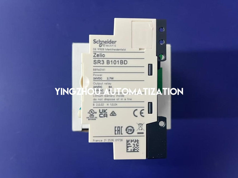 Schneider Electric SR3B101BD Zelio Logic Modular Smart Relay | 10 I/O, 24V DC, with Clock & Display-vezhoo