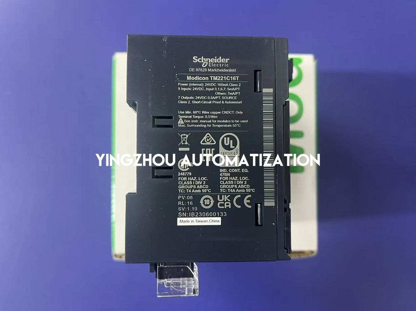 Schneider Electric TM221C16T Modicon M221 PLC | 16 I/O, 24V DC, Transistor Outputs (Source)-vezhoo