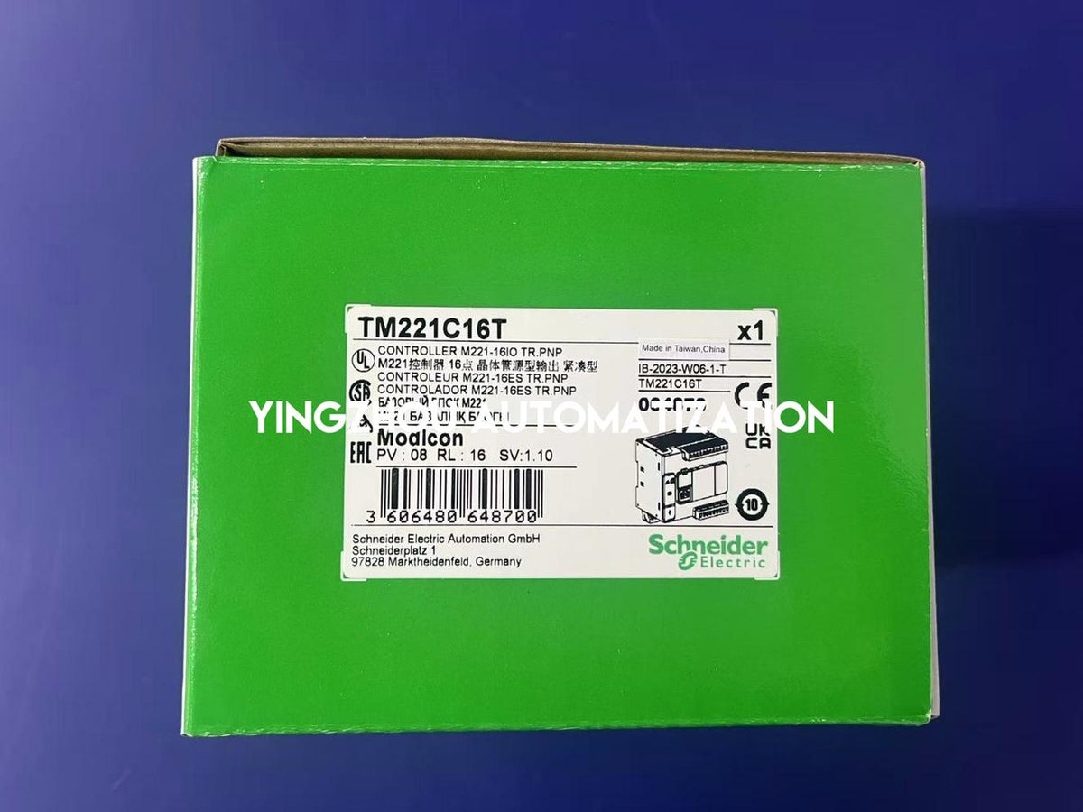 Schneider Electric TM221C16T Modicon M221 PLC | 16 I/O, 24V DC, Transistor Outputs (Source)-vezhoo